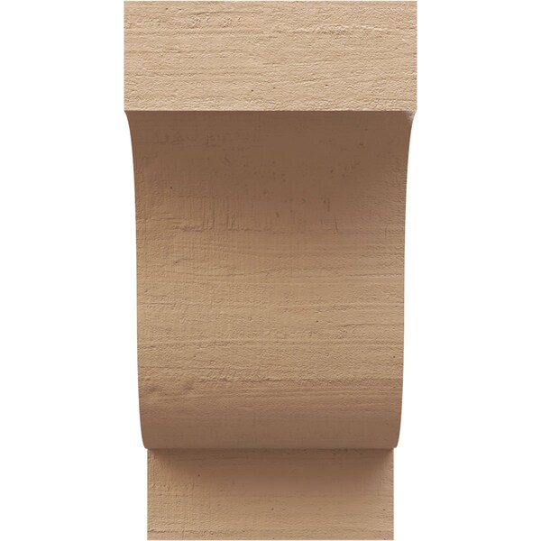 8in. W X 8in. D X 16in. H Series 2 Wide Newport Rough Cedar Woodgrain TimberThane Corbel, Primed Tan